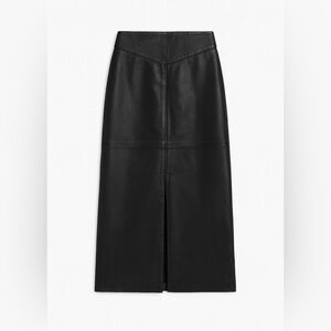 BEAKER SKIRT | BLACK LEATHER